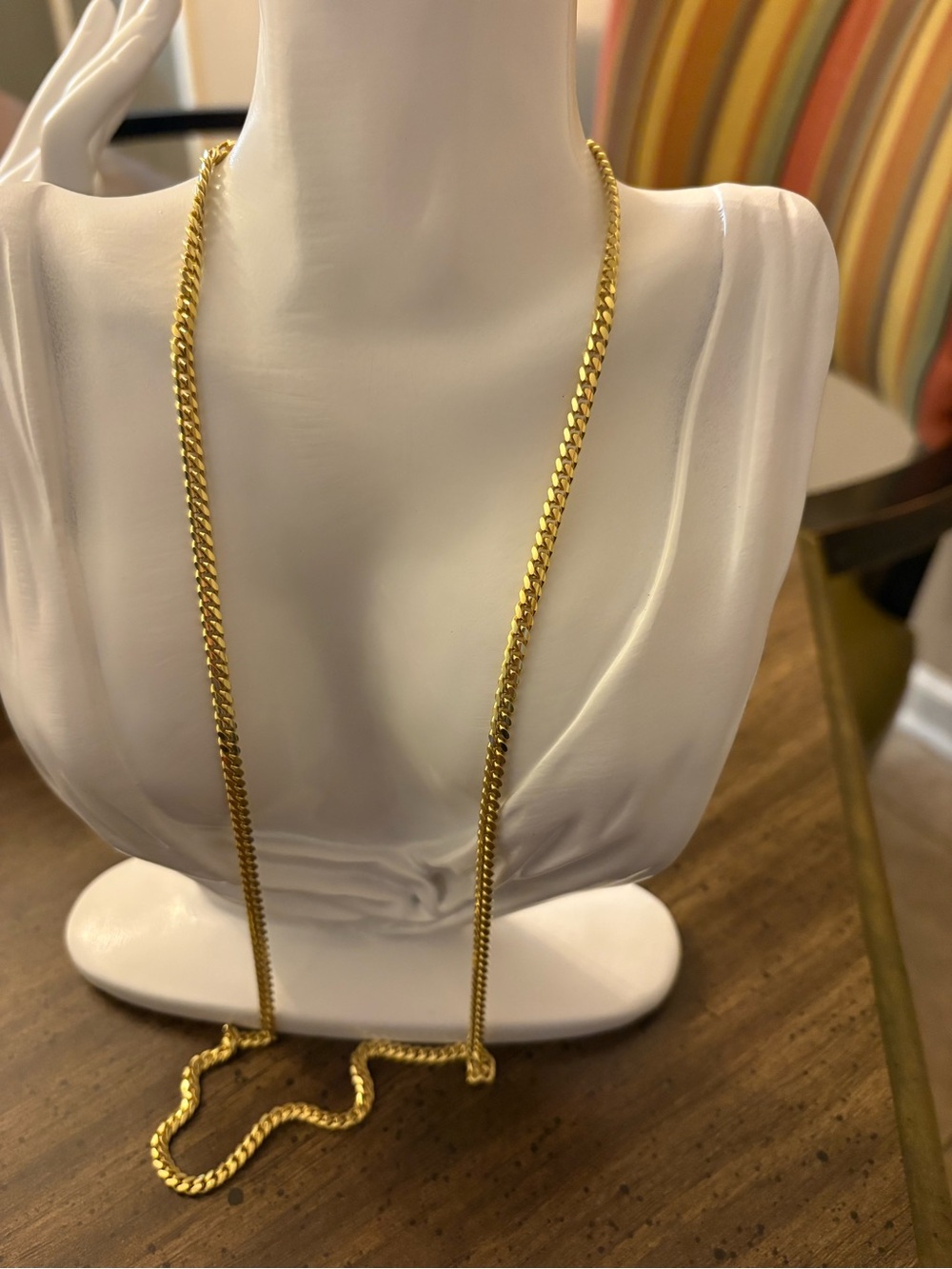 925 Sterling Silver Gold Miami Cuban Chain 28” 4mm 28.4g Italy